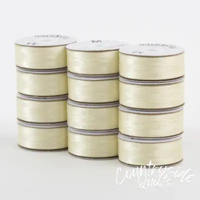 SuperBobs Polyester Bobbin 12pk M-Style Ivory