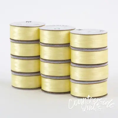SuperBobs Polyester Bobbin 12pk M-Style Light Yellow