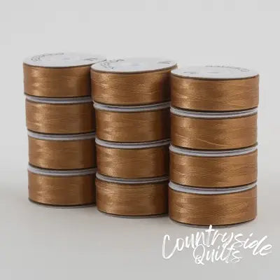 SuperBobs Polyester Bobbin 12pk M-Style Medium Brown