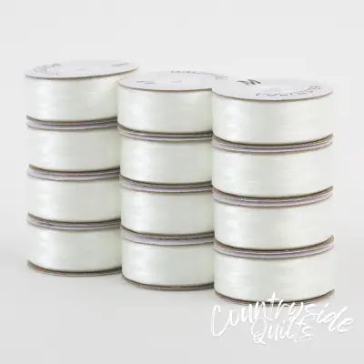 SuperBobs Polyester Bobbin 12pk M-Style Natural White