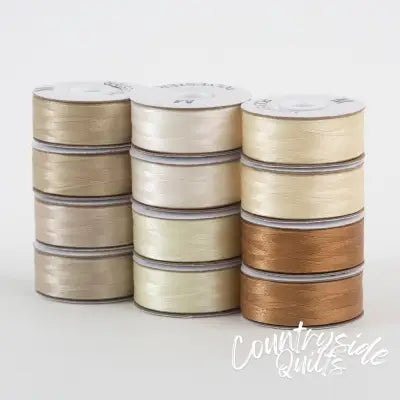 SuperBobs Polyester Bobbin 12pk M-Style Neutral