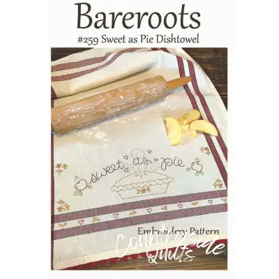 Sweet as Pie Embroidery Dishtowel Pattern