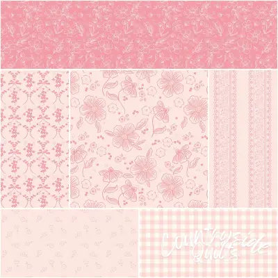 Sweet Pink 1 Yard Bundle Blush, 6pcs