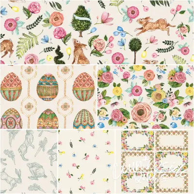 Sweet Spring 1 Yard Bundle Ivory, 6pcs/bundle