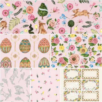 Sweet Spring 1 Yard Bundle Pink, 6pcs/bundle