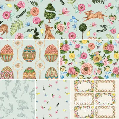 Sweet Spring 1 Yard Bundle Seafoam, 6pcs/bundle