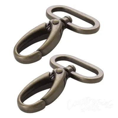 Swivel Hook 1in Antique Brass Set of Two