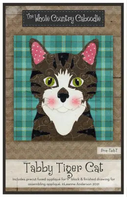 Tabby Tiger Cat Precut Fused Applique Pack