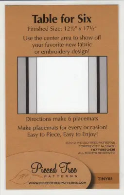 Table For Six Place Mats