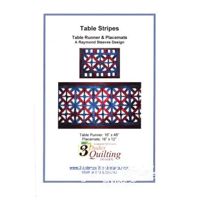 Table Stripes Table Runner and Placemats Pattern