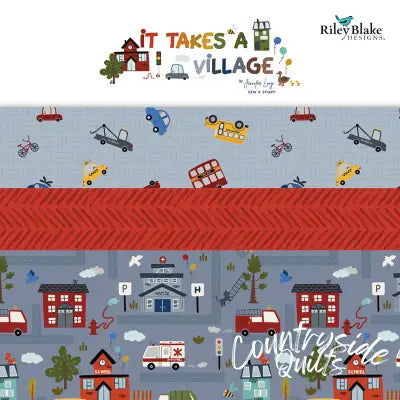 It Takes a Village 10in Squares, 42pcs