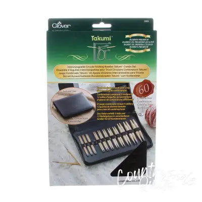 Takumi Interchangeable Circular Knitting Needle Bamboo Combo Set.