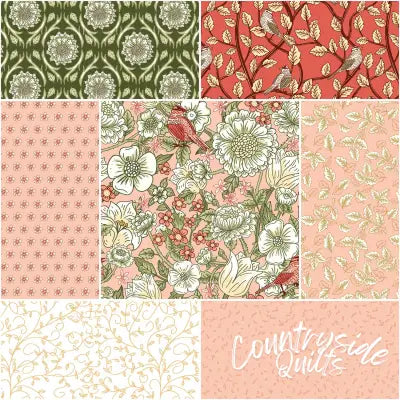 Tangled Garden 1 Yard Bundle Blush, 7 Pcs.