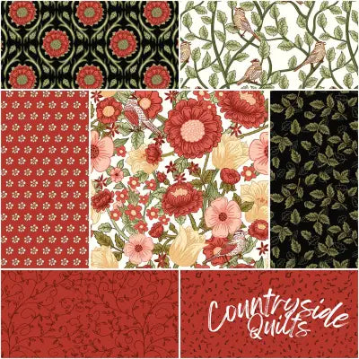 Tangled Garden 1 Yard Bundle Cream, 7 Pcs.