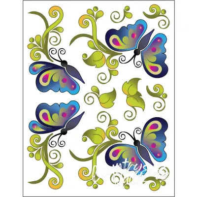 Tattoo Elementz Decal Butterfly Bliss (Printed On Clear)