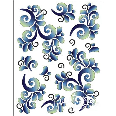 Tattoo Elementz Decal Wave On Wave Ocean (Printed On Clear)