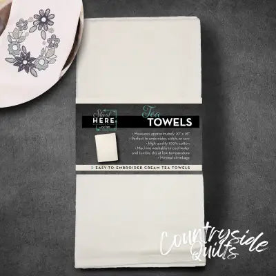 Tea Towels Cream 2pk