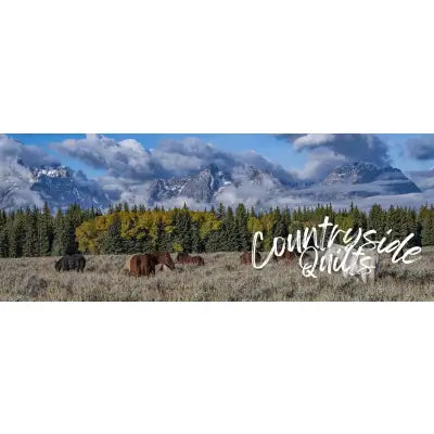 Teton Horse Panorama Panel 36in x 14in