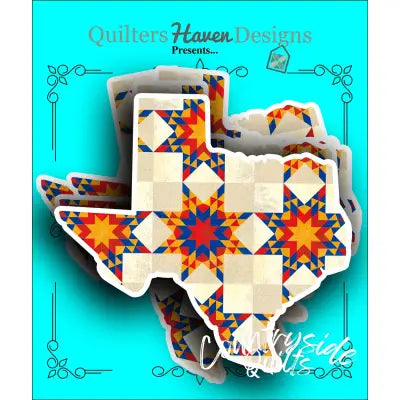 Texas Quilt Sticker 6pk