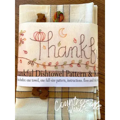 Thankful Dishtowel Pattern and Floss Kit