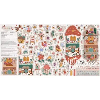 Thimbelina & the Sewing Fairies 36in x 69in Thimbelina Felt Panel