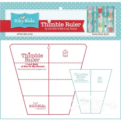Lori Holt Thimble Rulers With 10in  and 5in  Sizes