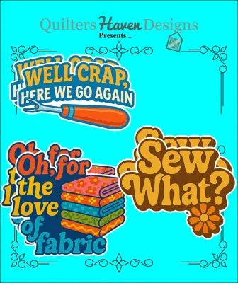 Those 70's Quilter Stickers Set