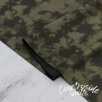 Tie Dye Tonal Olive Faux Fur 5yd