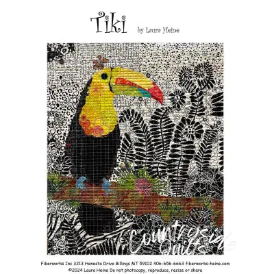 Tiki Toucan Collage Pattern by Laura Heine