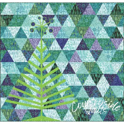 Tinsel Tree Digital Quilt Top Everyday Stitches 70x73""