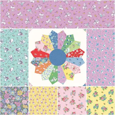 Traditional 30's 1 Yard Bundle Purple, 8pcs