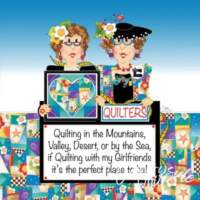 Traveling Quilters Fabric Art Panel