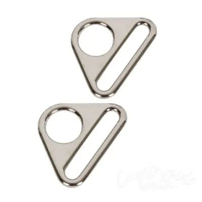 Triangle Ring Flat 1-1/2in Nickel Set of Two