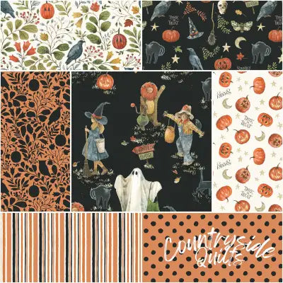 Trick or Treat 1 Yard Bundle Black, 7 Pcs.