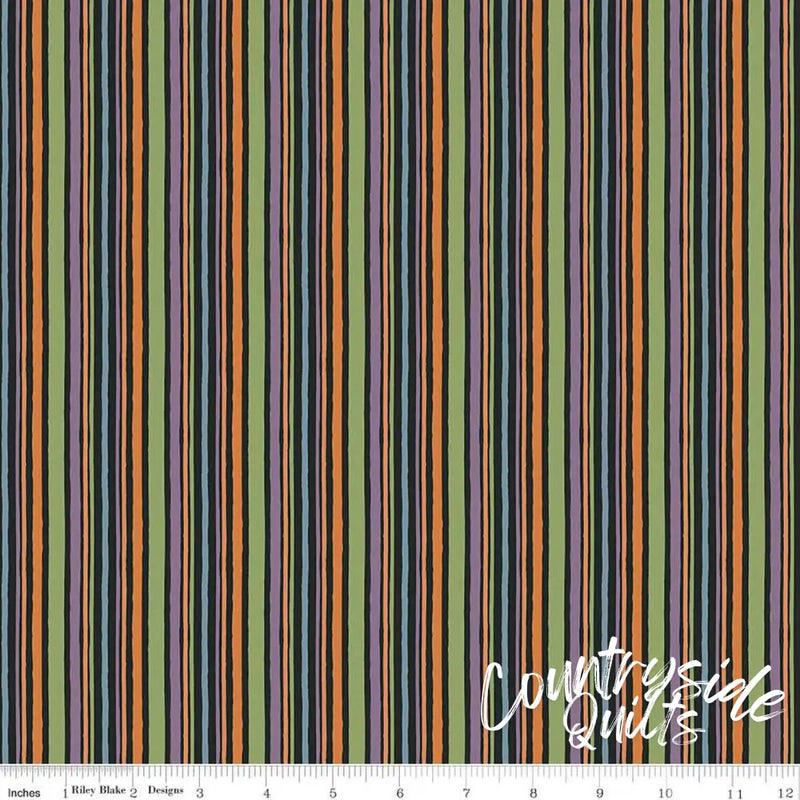 Riley Blake Designs - Trick or Treat Stripes Black 44’’