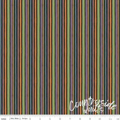 Riley Blake Designs - Trick or Treat Stripes Black 44’’