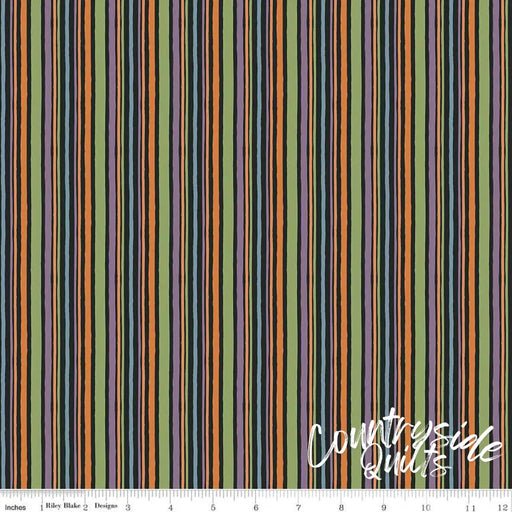 Riley Blake Designs - Trick or Treat Stripes Black 44’’