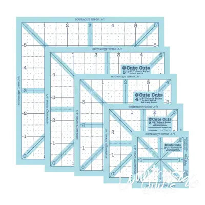 Lori Holt Trim-It Square Ruler Pack - 2-1/2in,3-1/2in,4-1/2in,5-1/2in,6-1/2in