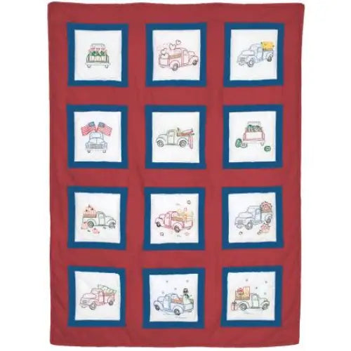 Trucks For All Seasons Quilt Blocks 346448