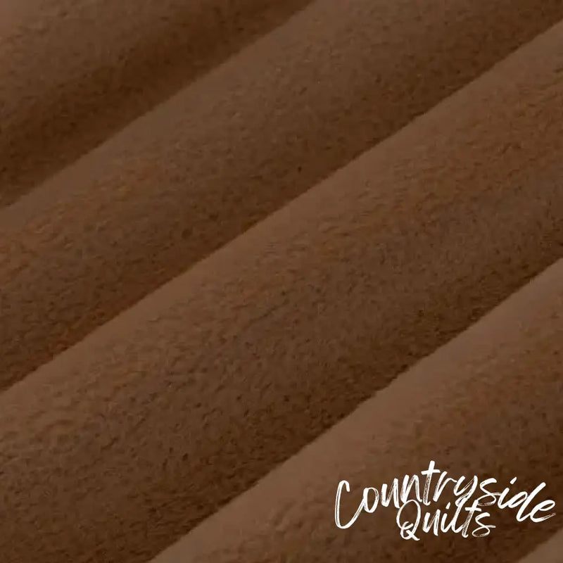 Truffle Cuddle 3 Extra Wide Solid Minky Fabric per yard