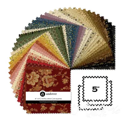 Trunk Treasures 5 Inch Square 42 Cuts Each