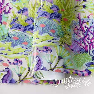 Tula Pink Floral Reef Collection: Reef What You Sew Vinyl 5 Yard Bolt