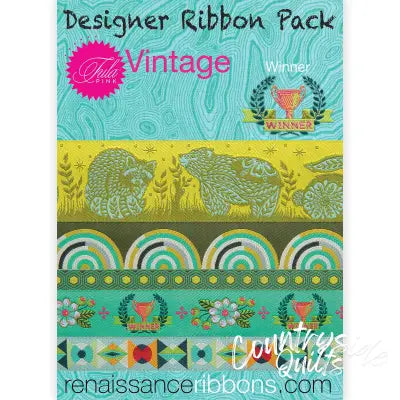 Tula Pink Vintage Winner Designer Ribbon Pack