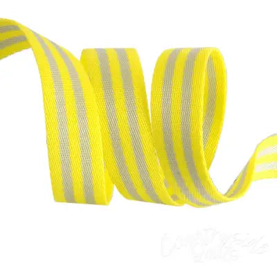 Tula Pink Webbing 2yd x 1in - Grey and Lime