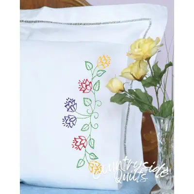 Tulips Perle Edge Pillowcases