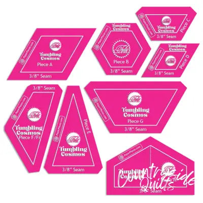 Tumbling Cosmos Acrylic Fabric Cutting Template Set