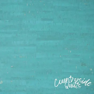 Turquoise Rustic Cork 1/2 Yard