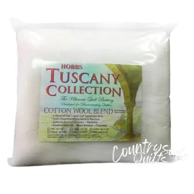 Tuscany 20% Wool 80% Cotton Batting Twin 72in X 96in