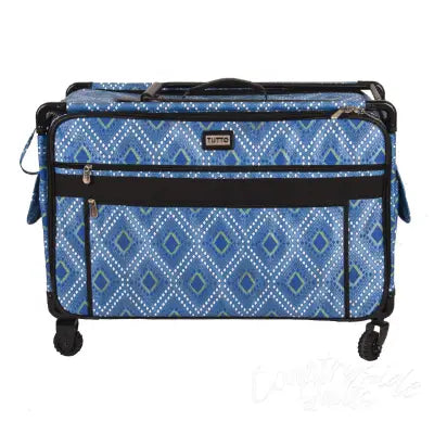 Tutto Sewing Machine Case On Wheels 2X Large 28in Blue Diamond