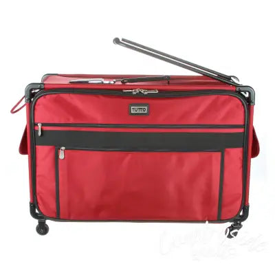 Tutto Sewing Machine Case On Wheels 2X Large 28in Cherry Red